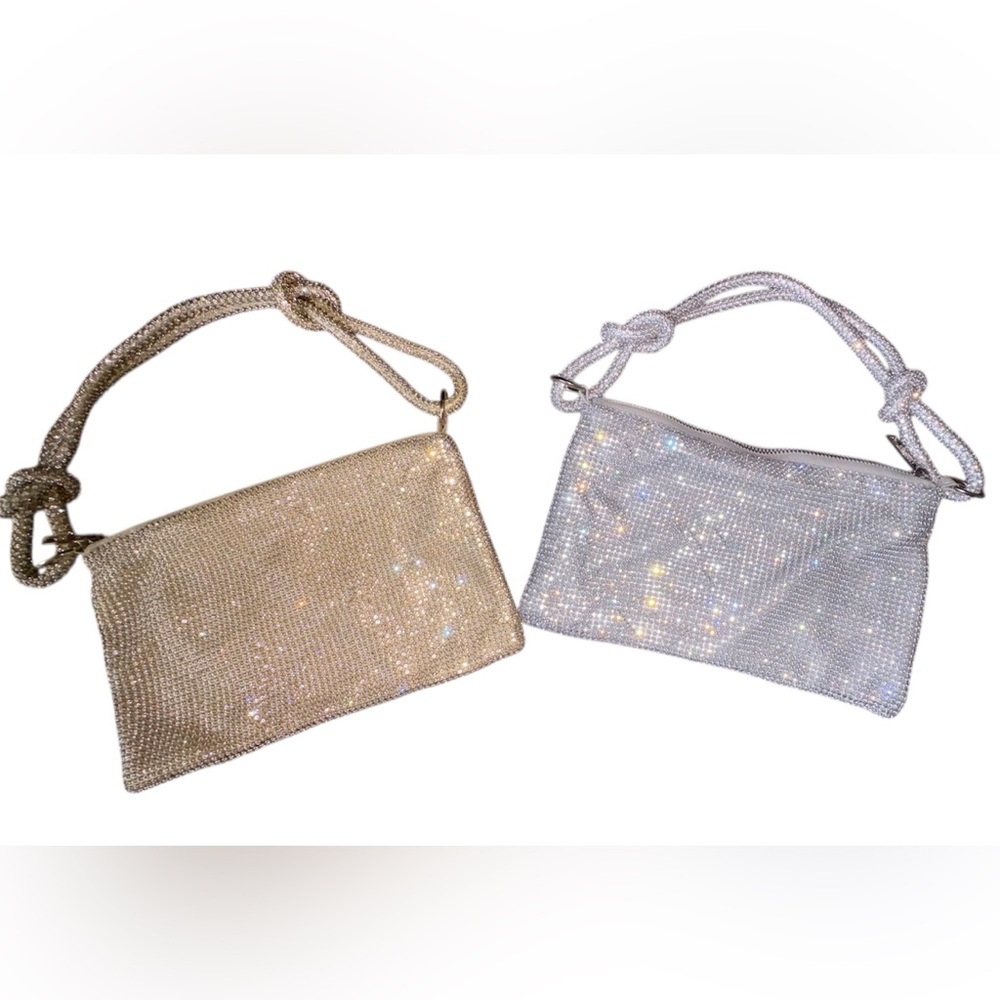 Elegant Gold and Silver Women's Handbag Set - Picture 1 of 3